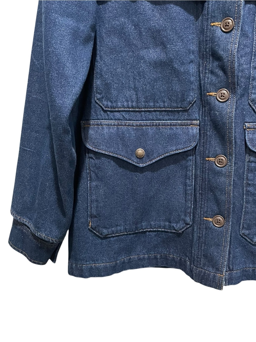 Filson 9-Oz. Denim Cruiser Jacket Dark Rinse Blue Women’s Size Medium NEW - Picture 2 of 9